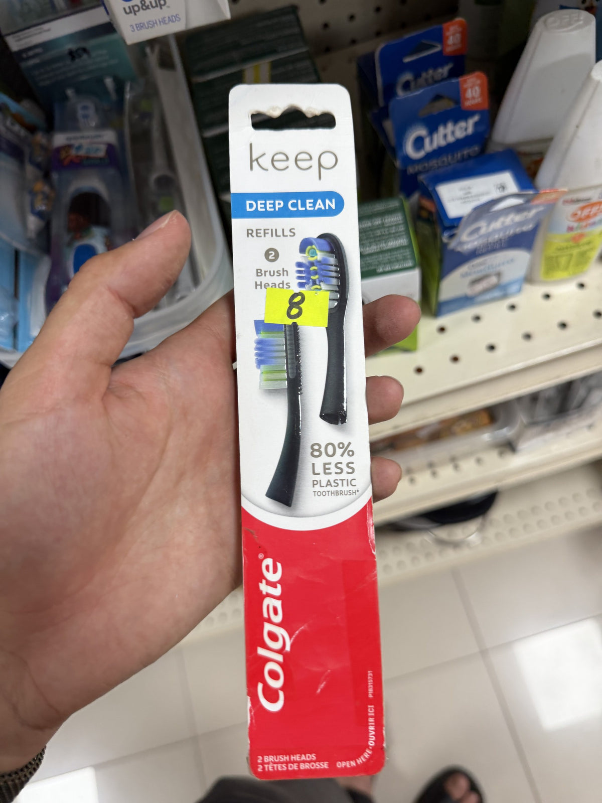 Colgate Keep Deep Clean Toothbrush Refill Heads — Black; 2 count