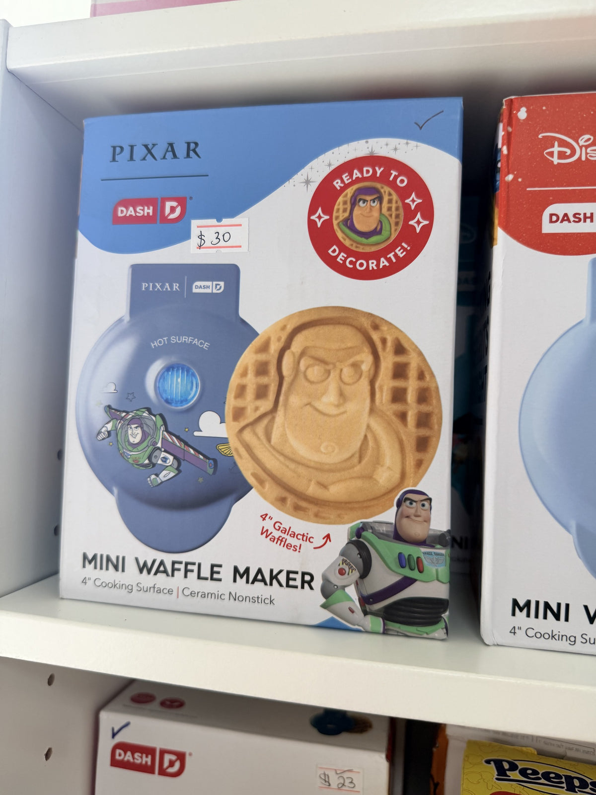 Dash Pixar Galactic Mini Waffle Maker — 4 in; blue