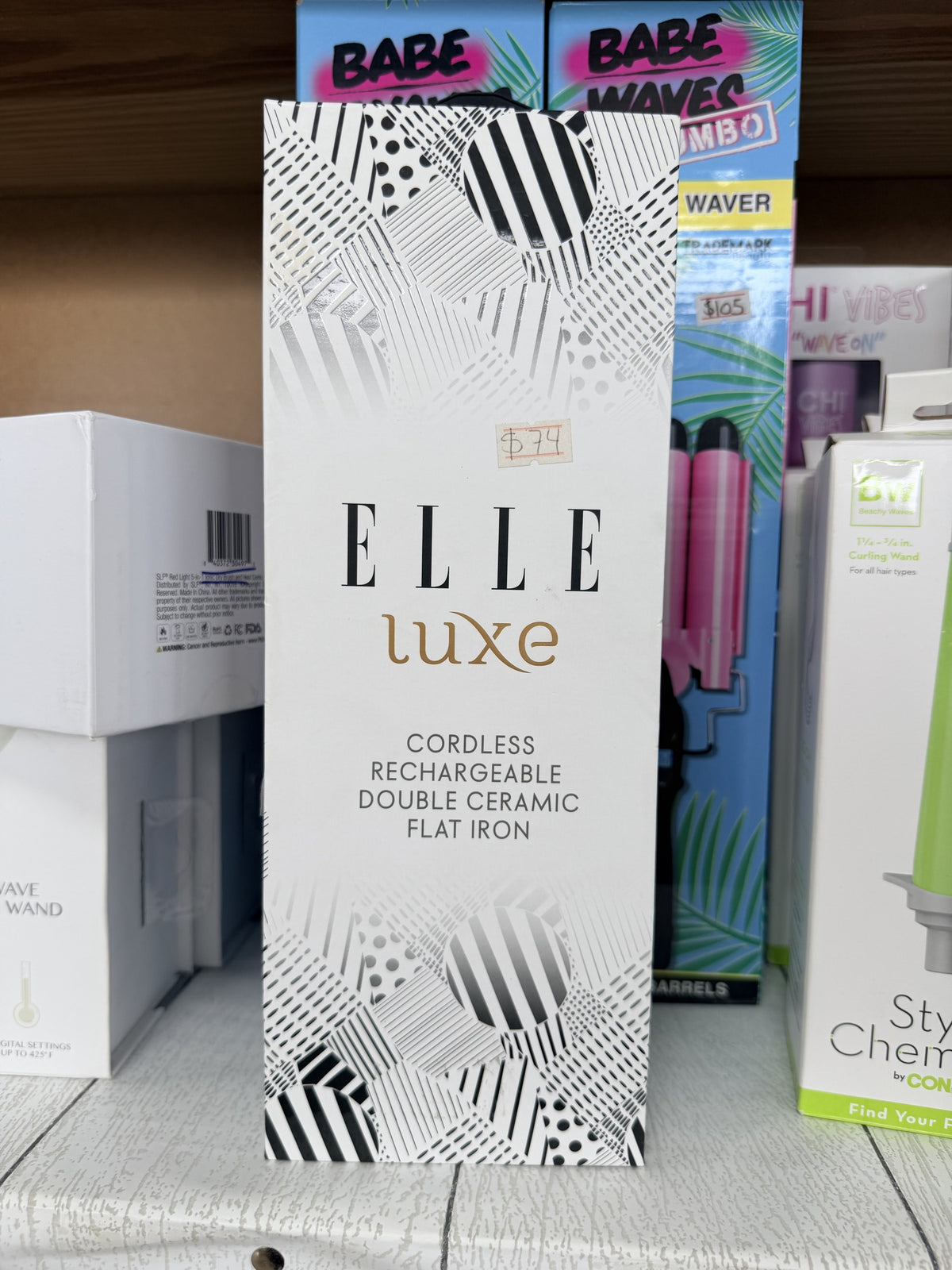 Elle Luxe Cordless Rechargeable Double Ceramic Flat Iron — Cordless