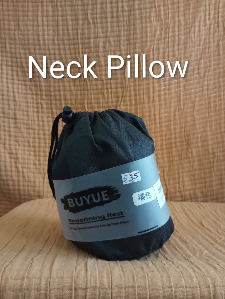 BUYUE Inflatable Travel Neck Pillow — Orange
