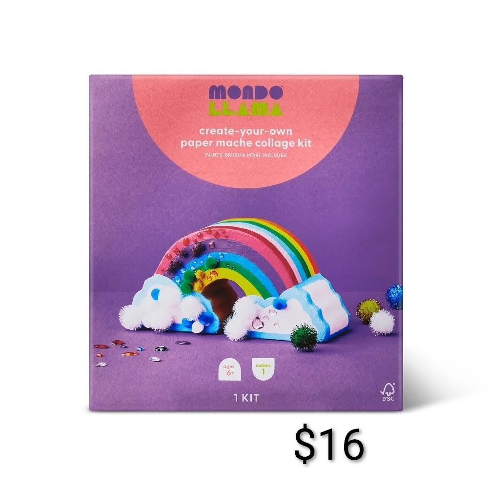 Moody Llama Paper Mache Collage Kit