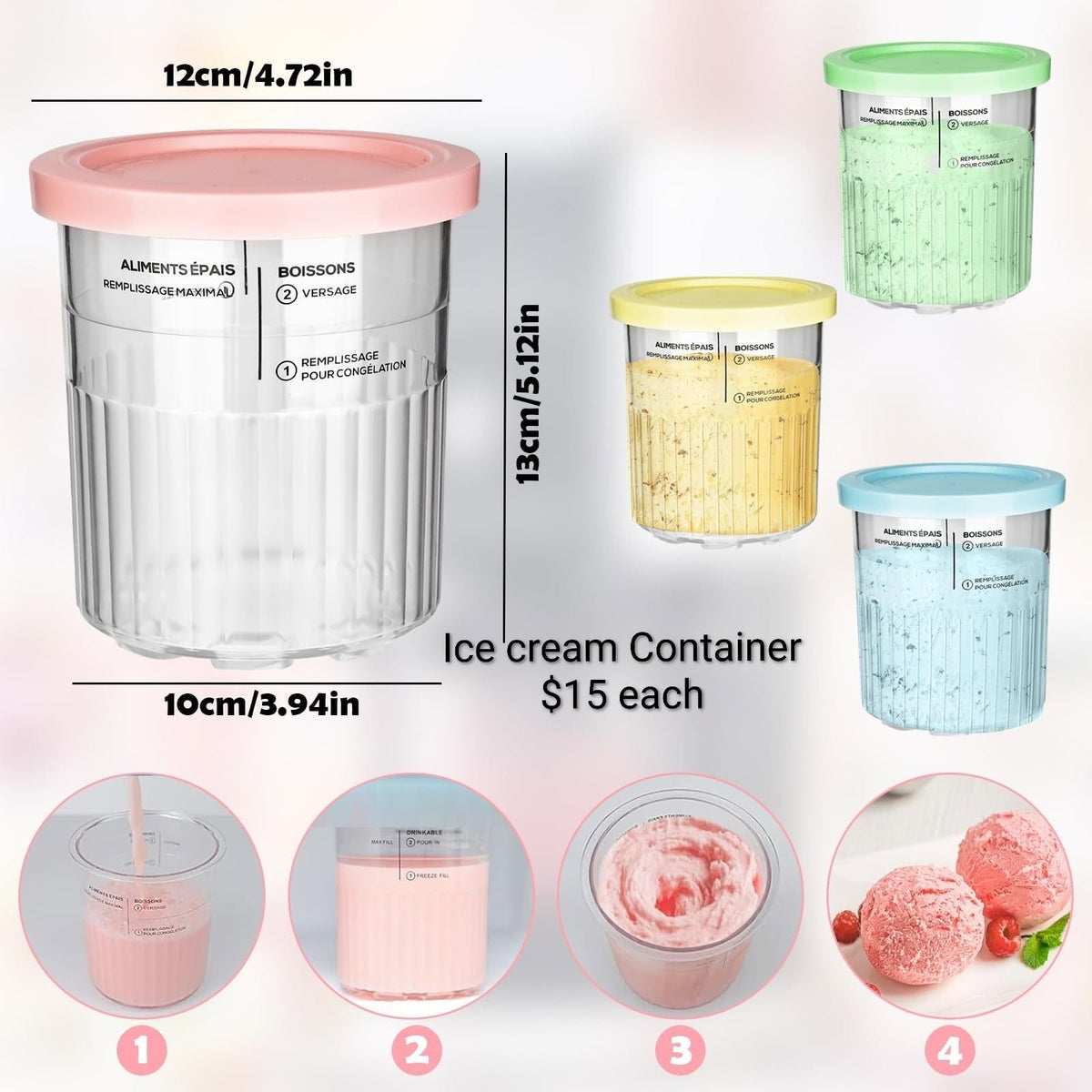 Reusable Ice Cream Container