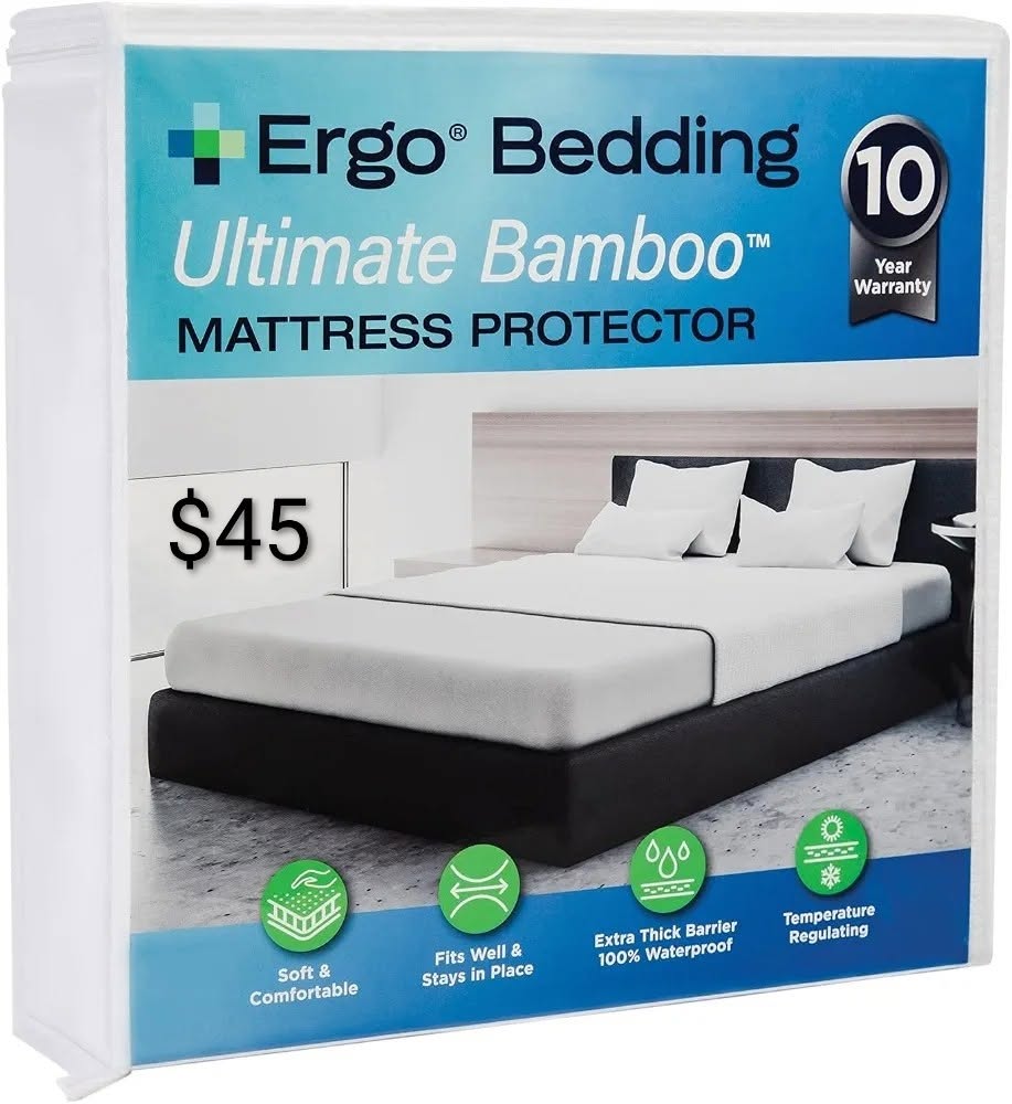 Ergo Bedding Bamboo Mattress Protector Twin - current Mystique photo