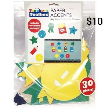 Teacher's Toolbox Paper Accents 30-Pack