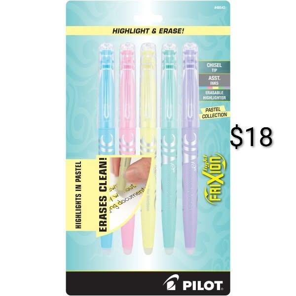 Pilot FriXion Pastel Erasable Highlighters
