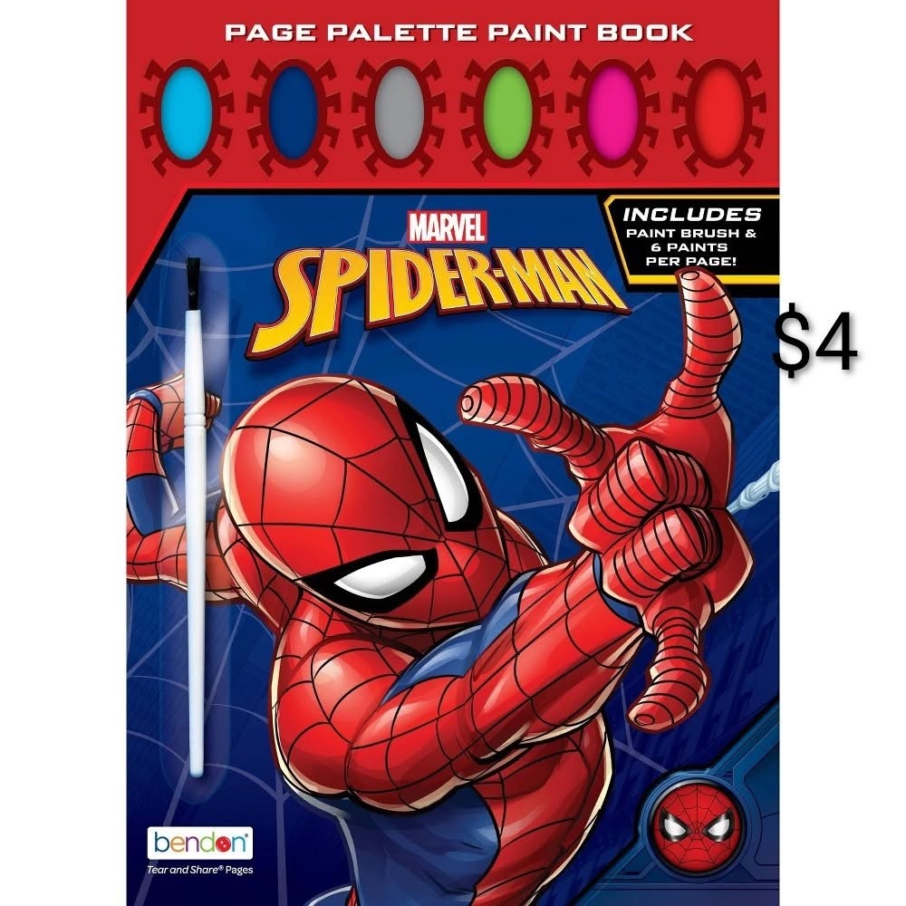 Marvel Spider-Man Page Palette Paint Book