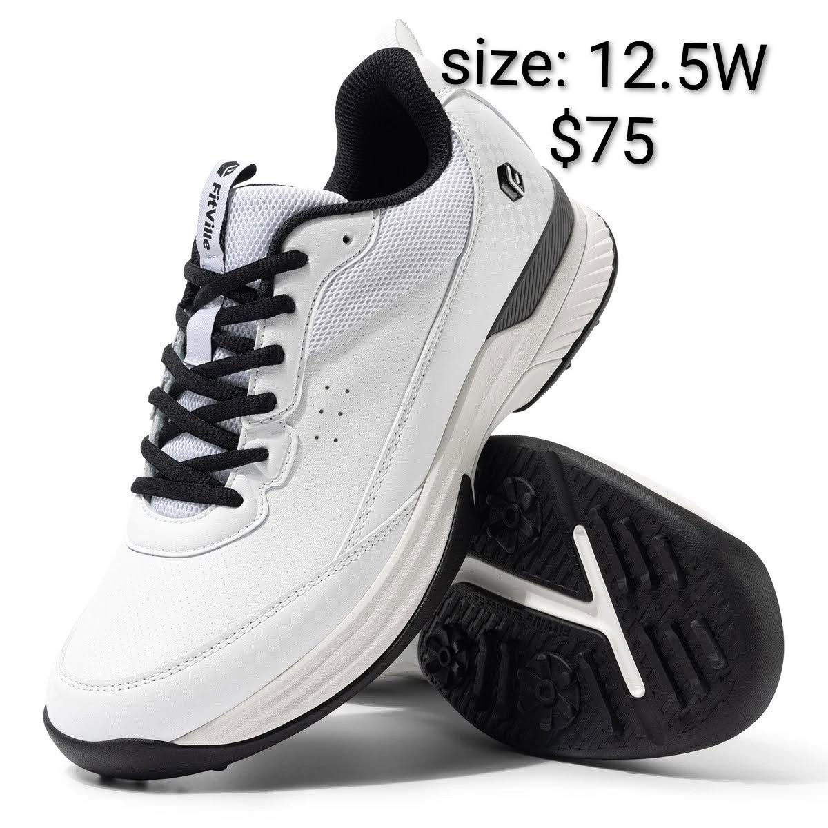 FitVille White Walking Shoe Size 12.5 W