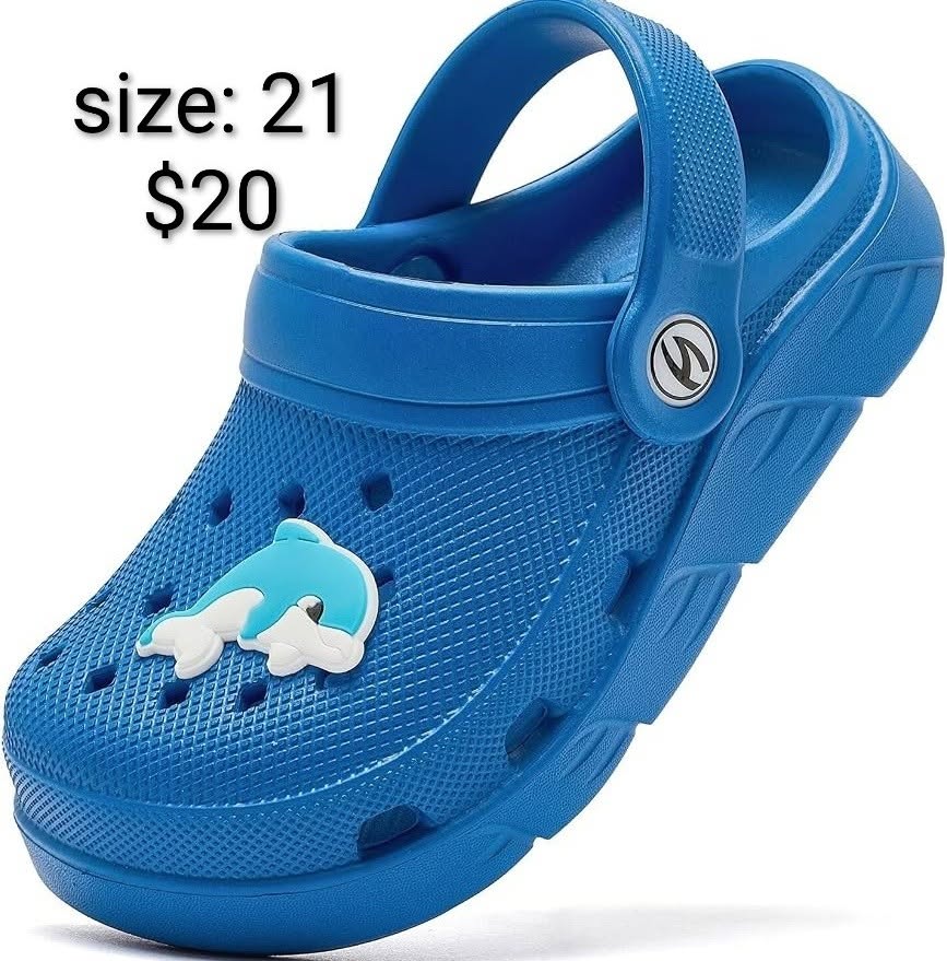 Blue Dinosaur Toddler Clog — Size 21