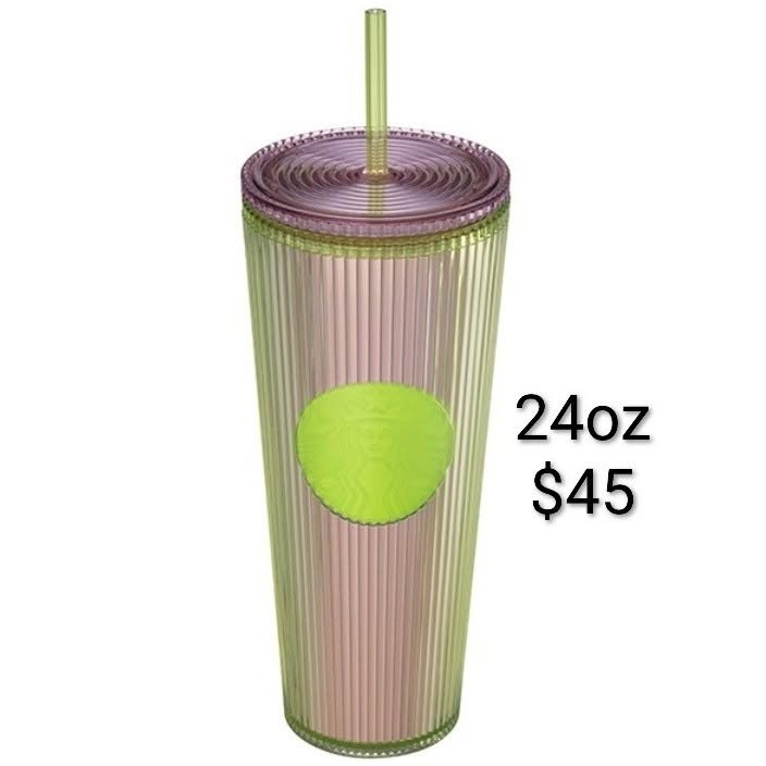 Mauve Ribbed Cold Cup — 24 oz