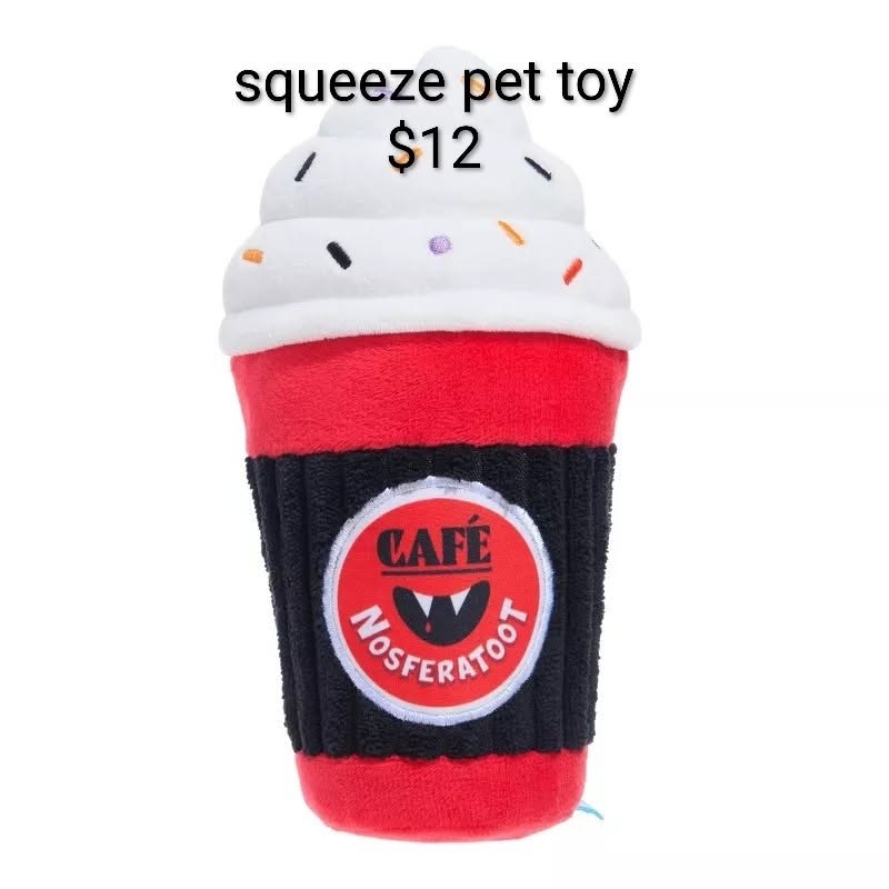 Coffee Cup Squeaky Pet Toy