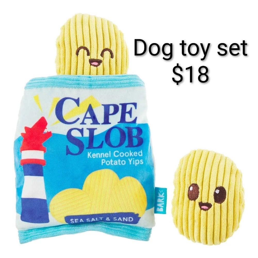 Cape Slob Potato Chip Dog Toy Set