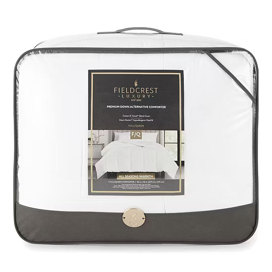Fieldcrest All Seasons Down Alternative Comforter — King; Bright White