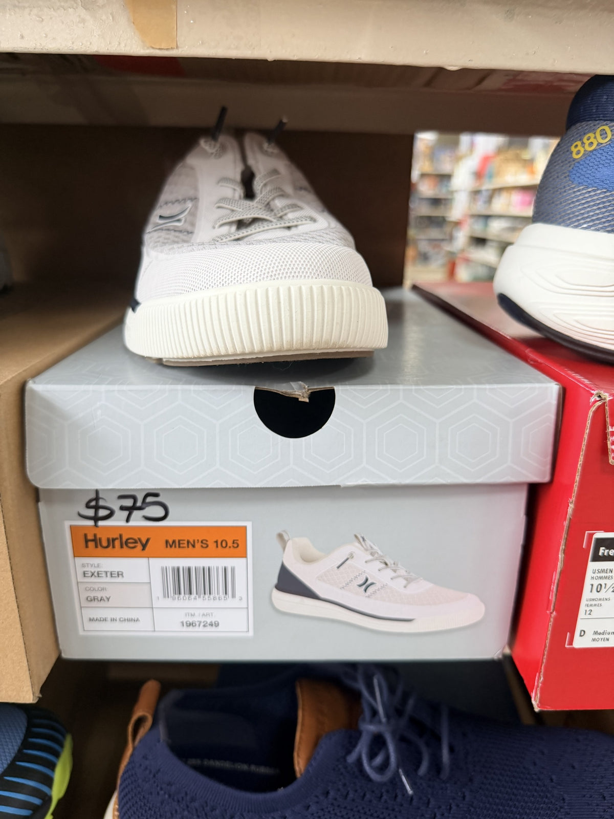 Hurley Exeter Men's Shoe — Gray; US men's 10.5