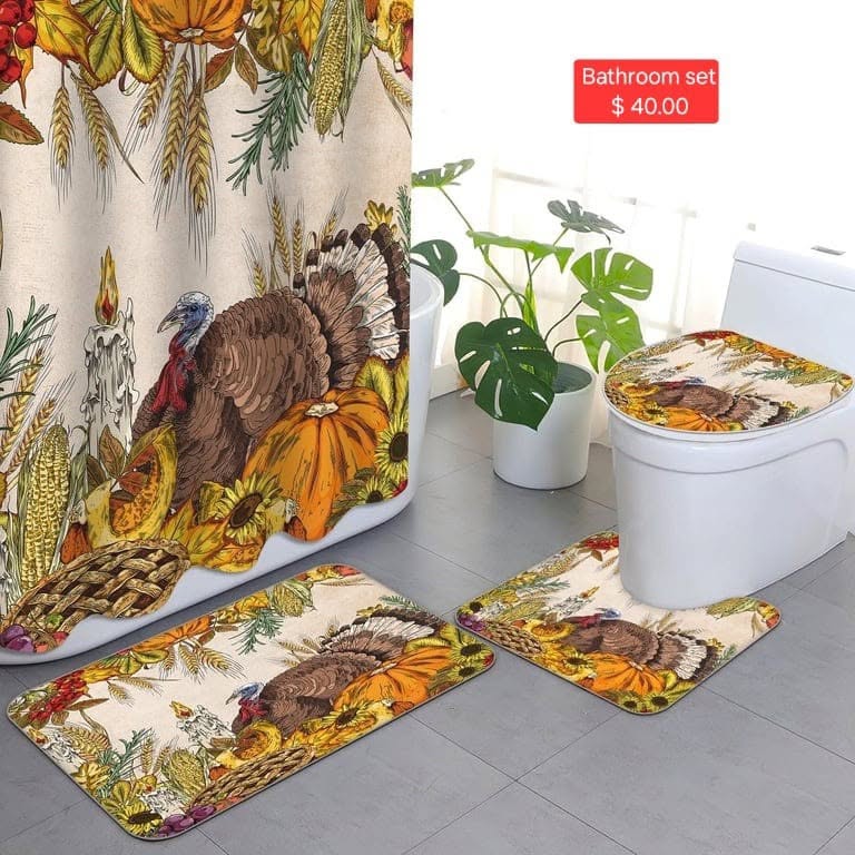 Tropical Flamingo Bathroom Set