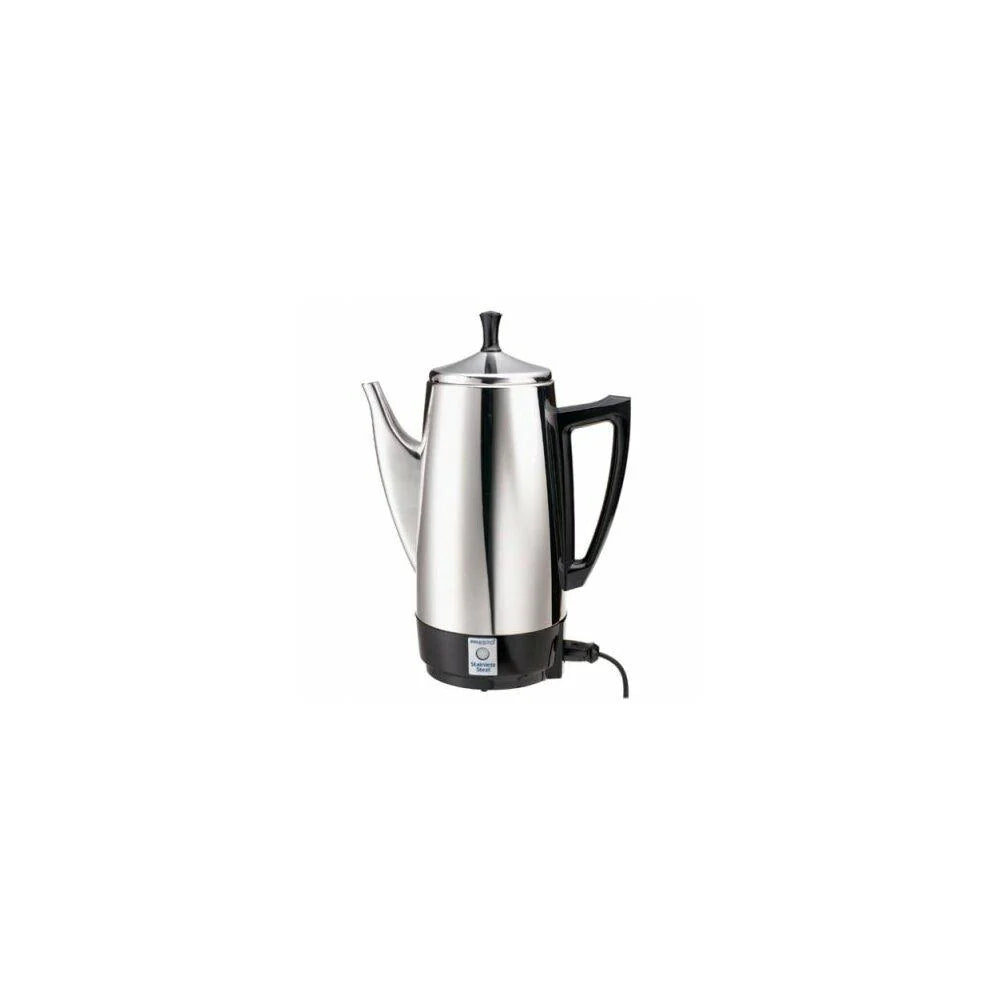 Presto 12-Cup Stainless Steel Coffee Maker — Stainless steel; 12 cup