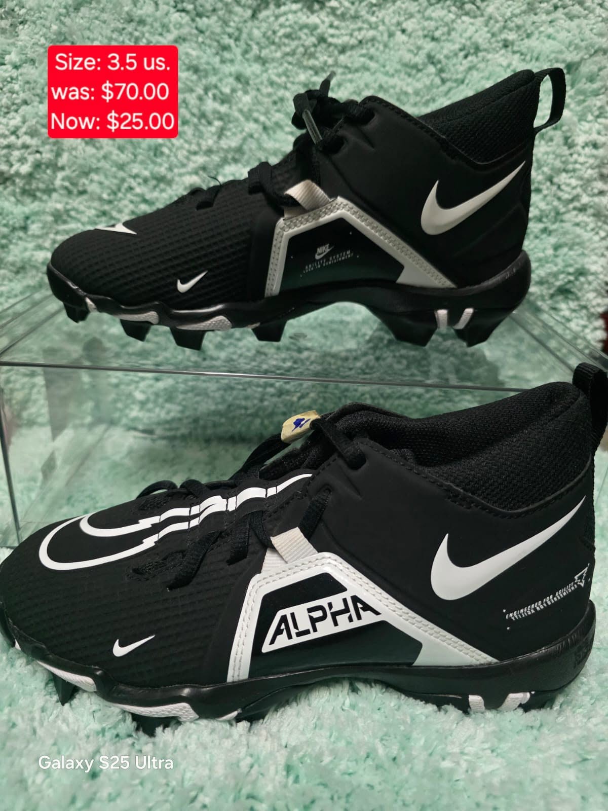 Nike Alpha Baseball Cleats — US 3.5
