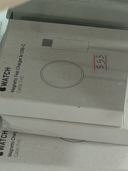 Apple Watch Magnetic Fast Charger to USB-C Cable — White; 1 m