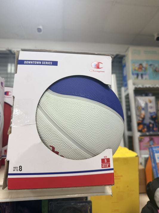 Champion Downtown Series Basketball — Blue/cream; size 5 / 27.5 in