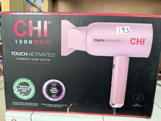 CHI 1500 Series Touch-Activated Compact Hair Dryer — Compact; black