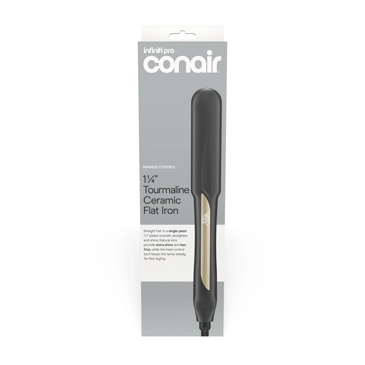 Conair InfinitiPro Tourmaline Ceramic Flat Iron — 1.25 in