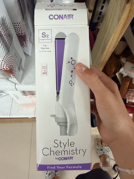 Conair Style Chemistry Straight & Shine Flat Iron — 1 in