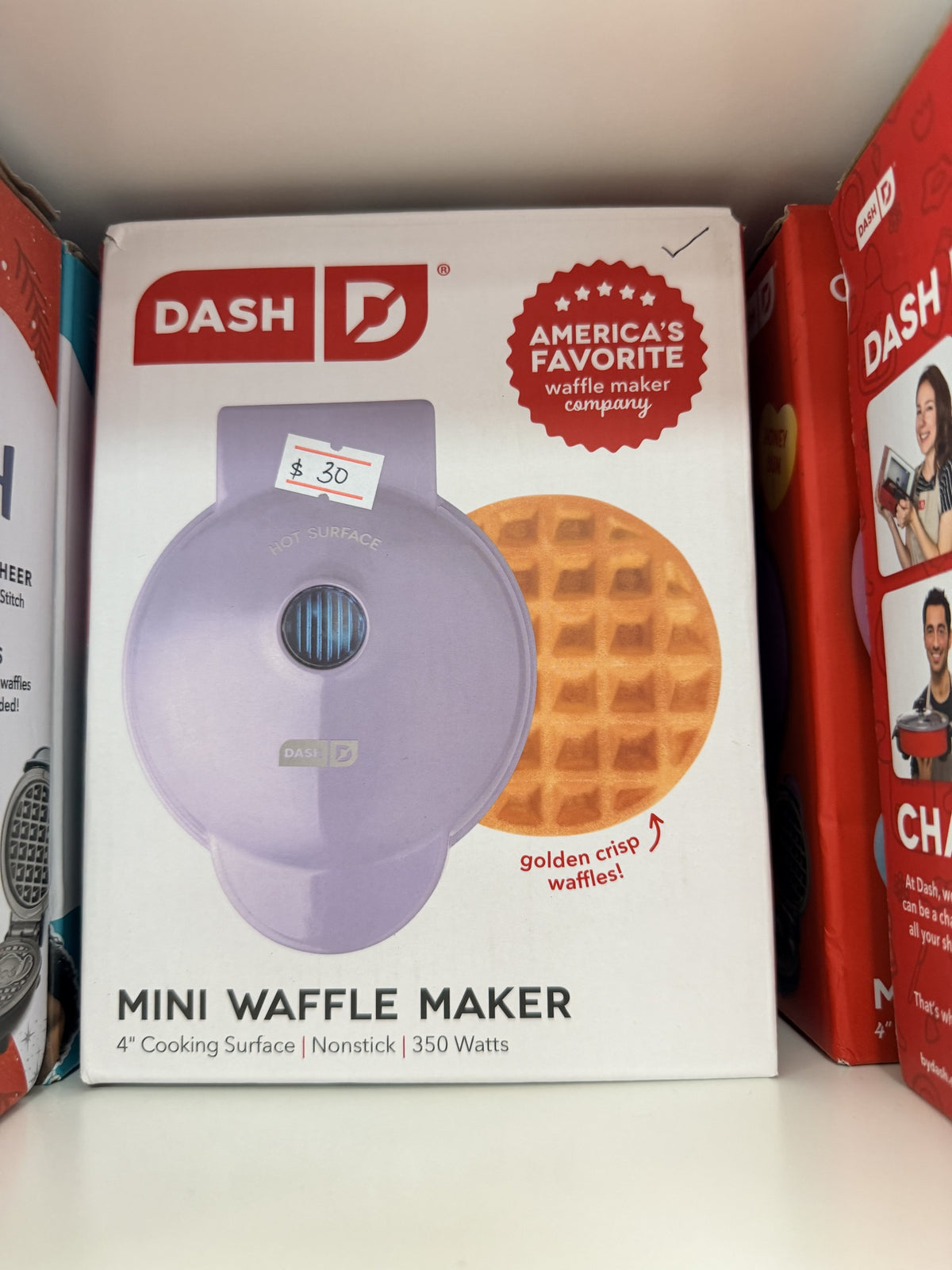 Dash Stitch Mini Waffle Maker — 4 in; blue