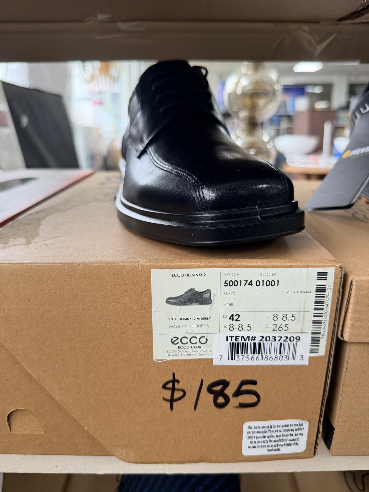 ECCO Helsinki 2M Derby — Black; EU 42 / US 8-8.5