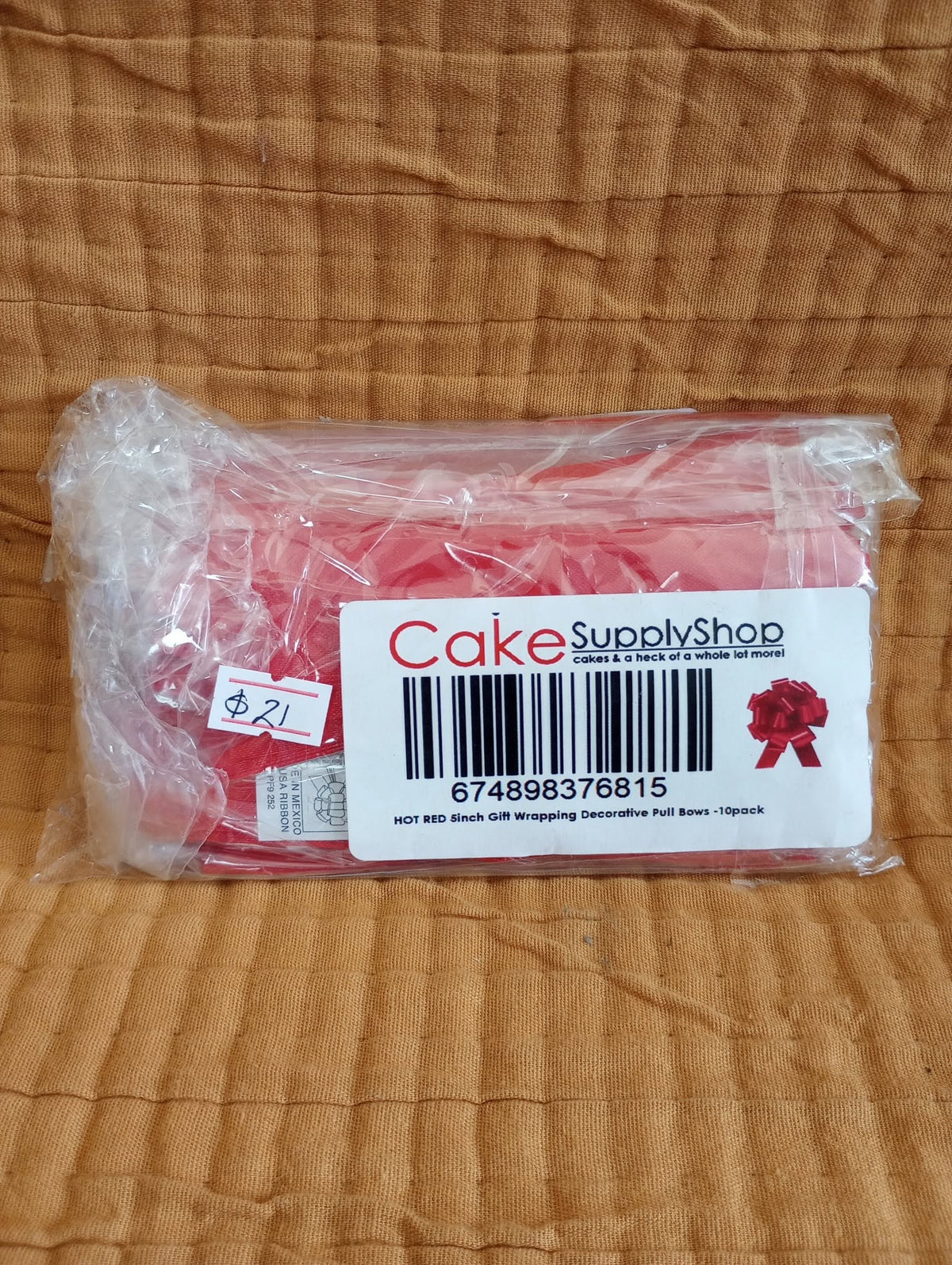 Decorative Pull Bows — Hot Red