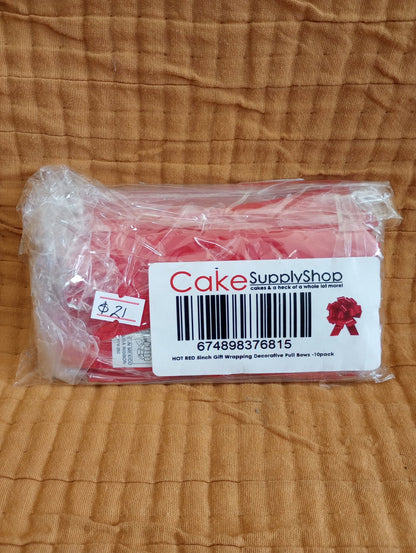 Decorative Pull Bows — Hot Red
