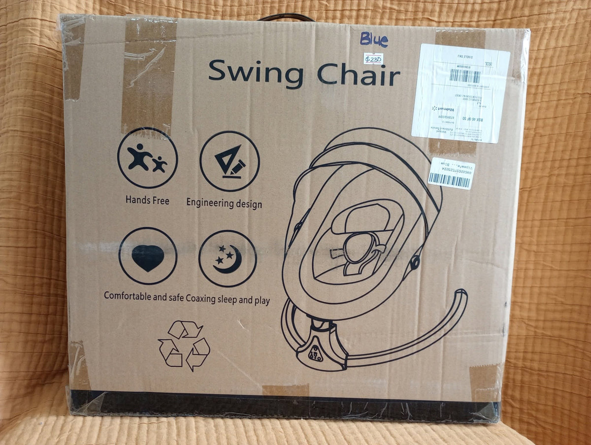 Baby Swing Chair — Blue packaging