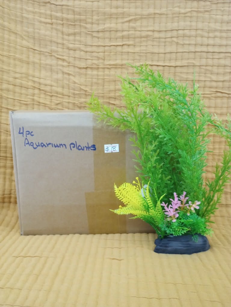 Artificial Aquarium Plant Set — 4 Pieces