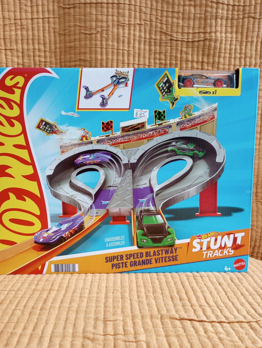Hot Wheels Stunt Tracks Super Speed Blastway Playset