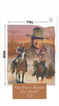 John Wayne western throw blanket, 40 by 50 inches