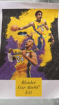 Kobe Bryant Los Angeles Lakers throw blanket, 40 by 50 inches