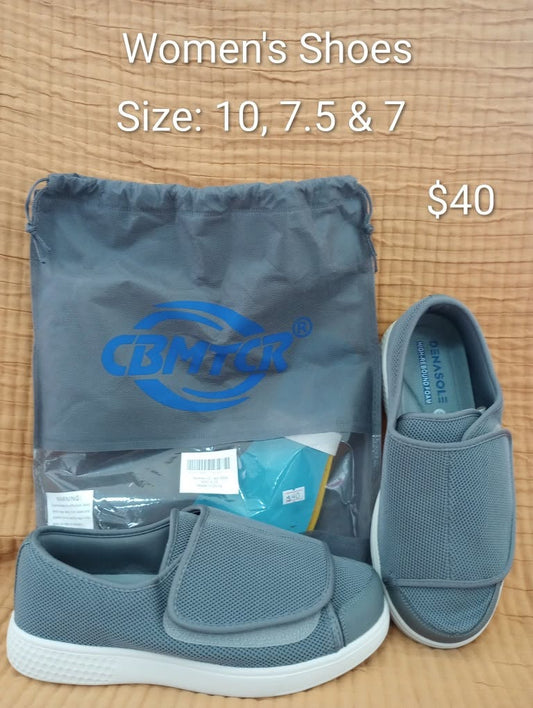 CBM women’s gray adjustable slip-on shoes