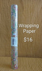 Floral gift wrapping paper roll
