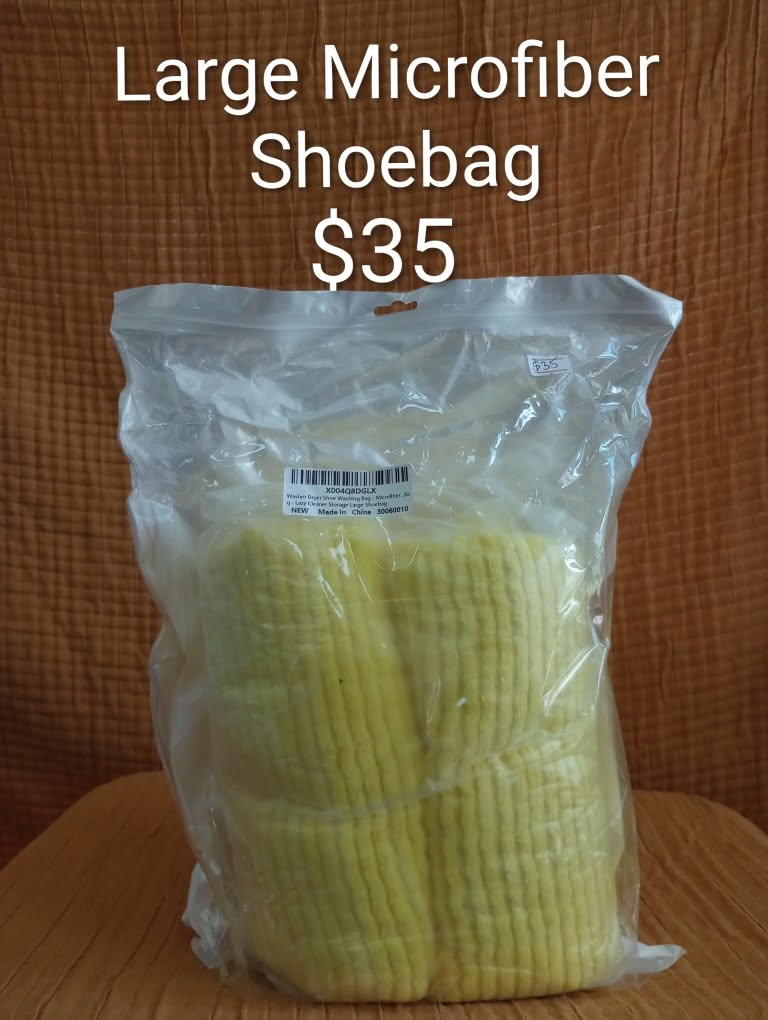 Large Microfiber Shoe Wash Bag — Yellow