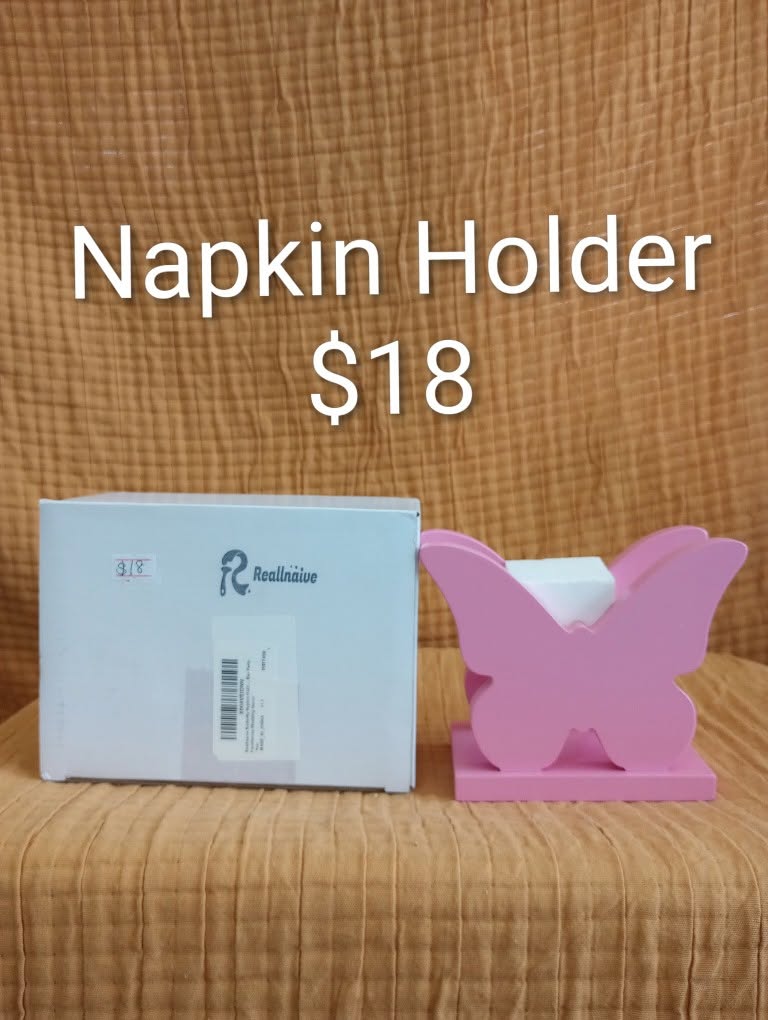 Butterfly Napkin Holder — Pink