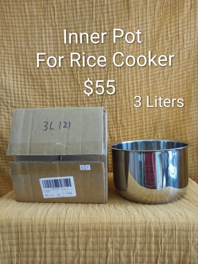 Stainless-Steel Rice Cooker Inner Pot — 3 L