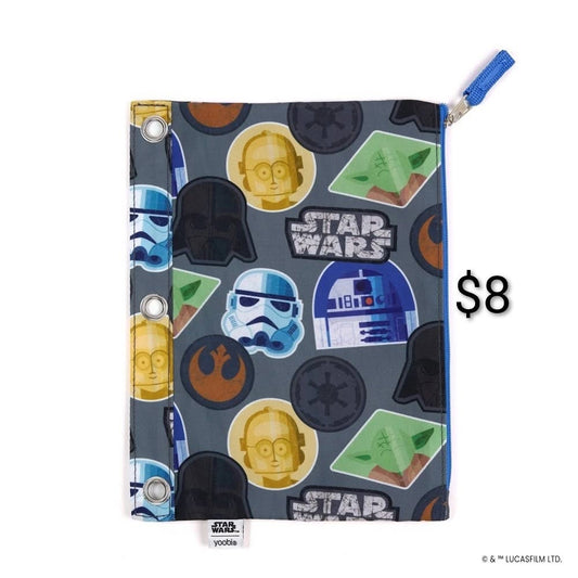 Star Wars Character Print Zippered Binder Pouch