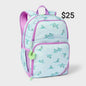 Unicorn Print Kids Backpack — Mint