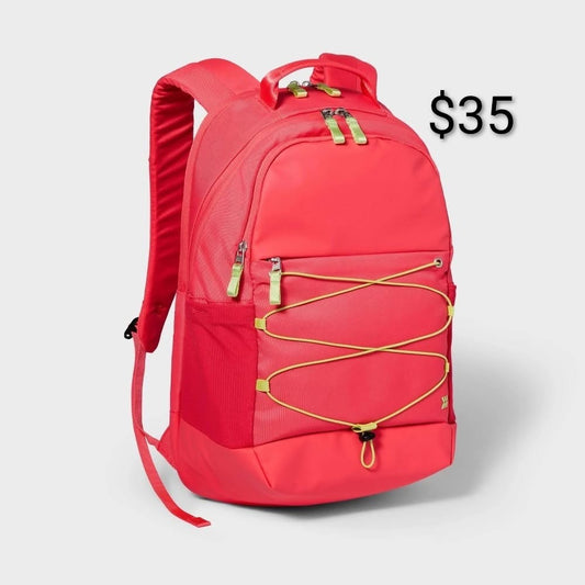 Bungee-Cord Backpack — Red