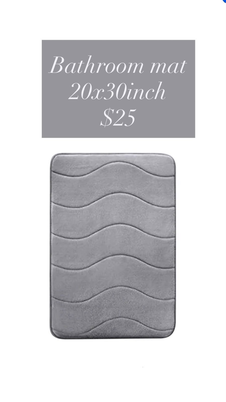 Gray Bathroom Mat — 20 x 30 in