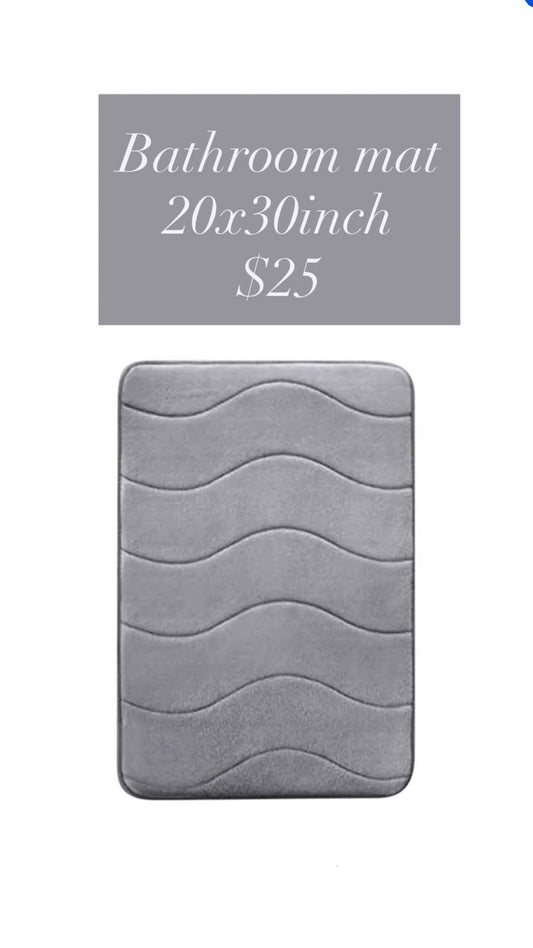 Gray Bathroom Mat — 20 x 30 in