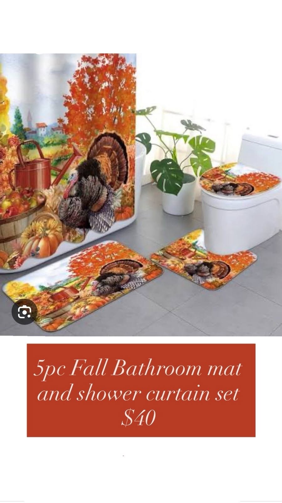 Fall Bathroom Set — 5-Piece