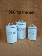 Coffee, Sugar and Tea Canister Set — 3-Piece