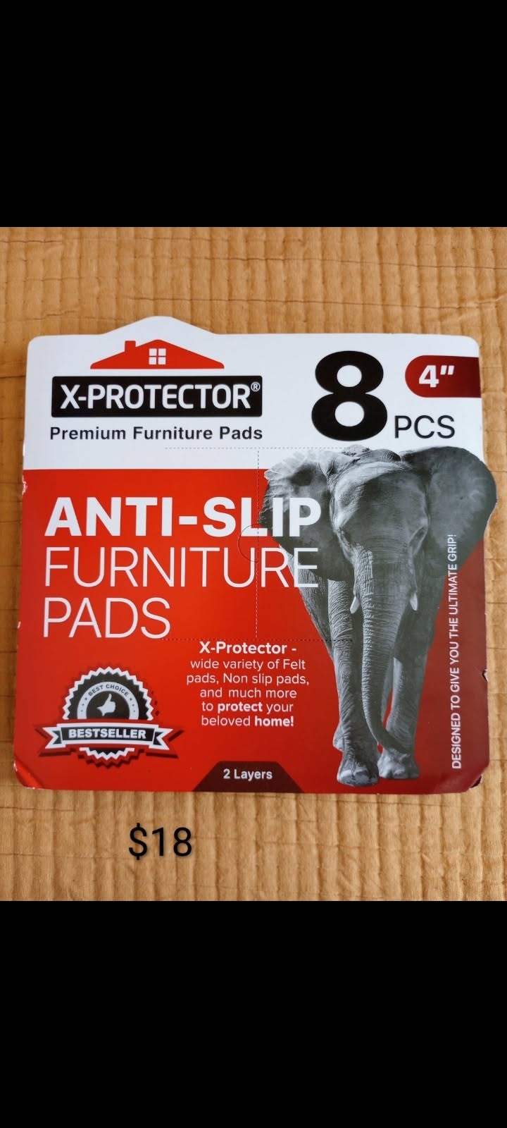 Anti-Slip Furniture Pads — 8-Piece