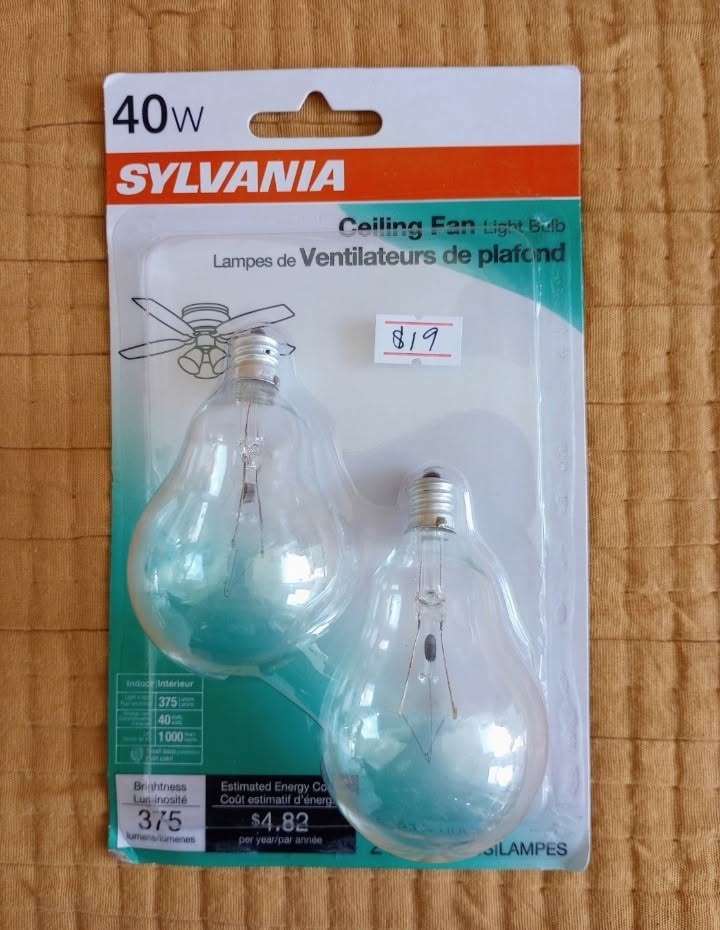 Sylvania 40W Ceiling Fan Bulbs - current Mystique photo