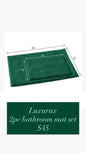 Green Bathroom Mat Set — 2-Piece