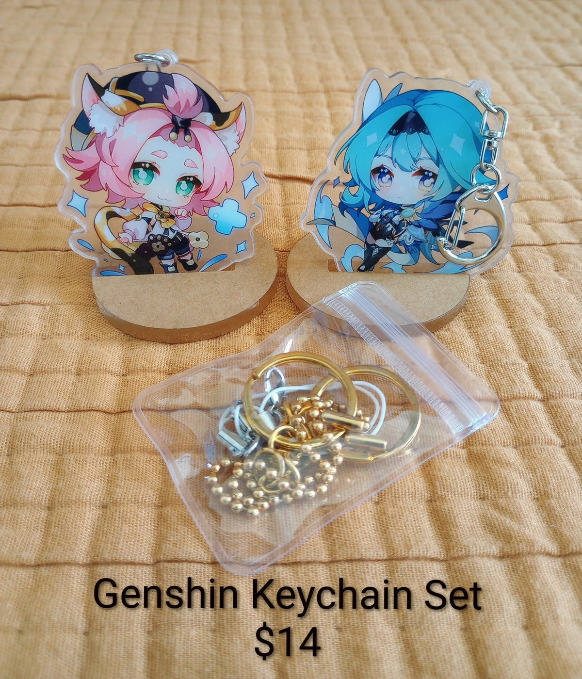 Genshin Impact Character Keychains — 2-Piece